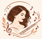 Natalia musical illustration logo